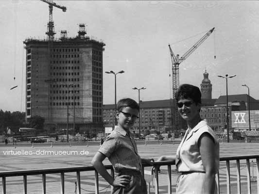 1969, Bau Uni-Hochhaus, H. Stahl Leipzig