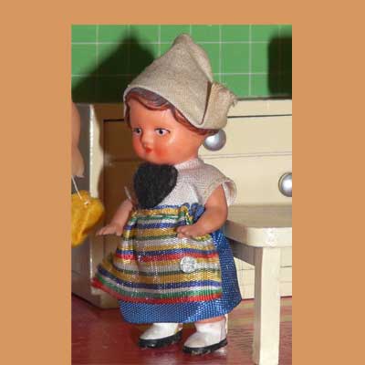 ARI-Puppe in Originalkleidung, 50er Jahre