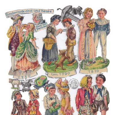 DDR Stammbuchbilder Kindermode einst und heute