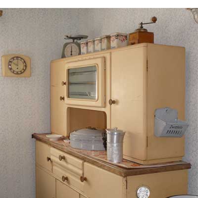 Neubauernhaus von 1949, Einrichtung 50er Jahre, DDR