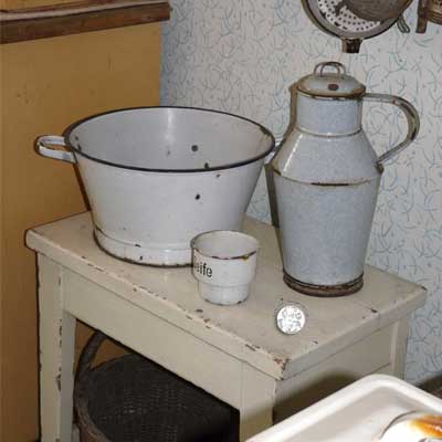 Neubauernhaus von 1949, Einrichtung 50er Jahre, DDR