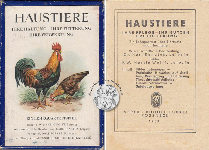 Haustiere - Quartettspiel DDR