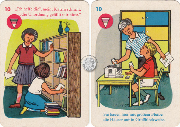 Katrin und ihr Bruder ein Peterspiel von gutem Benehmen