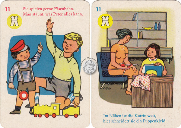 Katrin und ihr Bruder ein Peterspiel von gutem Benehmen