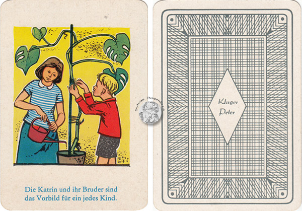 Katrin und ihr Bruder ein Peterspiel von gutem Benehmen