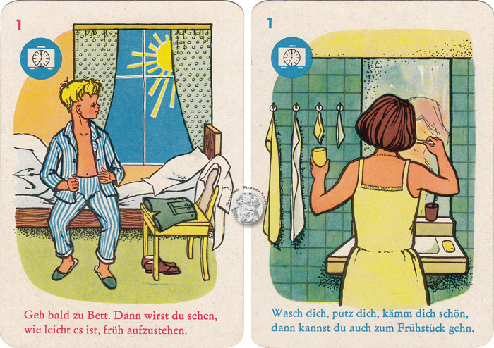 Katrin und ihr Bruder ein Peterspiel von gutem Benehmen