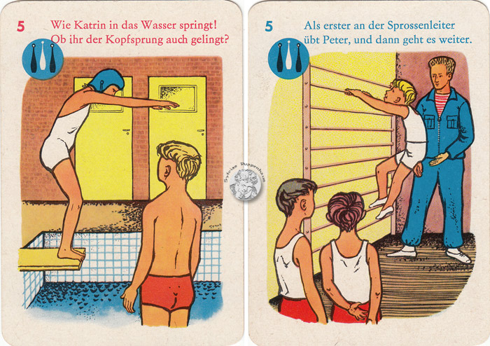 Katrin und ihr Bruder ein Peterspiel von gutem Benehmen