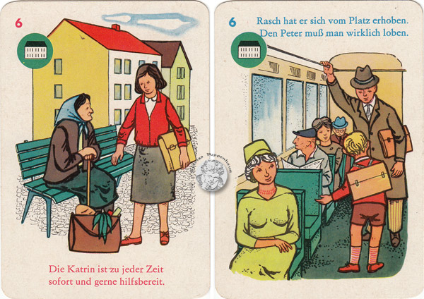 Katrin und ihr Bruder ein Peterspiel von gutem Benehmen