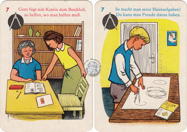 Katrin und ihr Bruder ein Peterspiel von gutem Benehmen