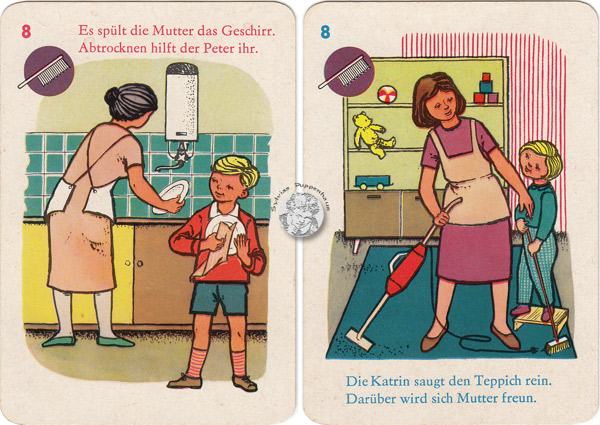 Katrin und ihr Bruder ein Peterspiel von gutem Benehmen