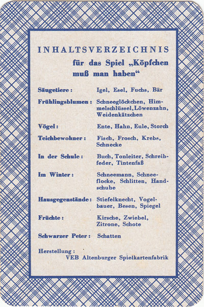 Quartett Köpfchen muss man haben