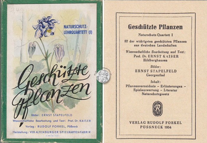 Geschützte Pflanzen - Naturschutz-Quartett I, DDR