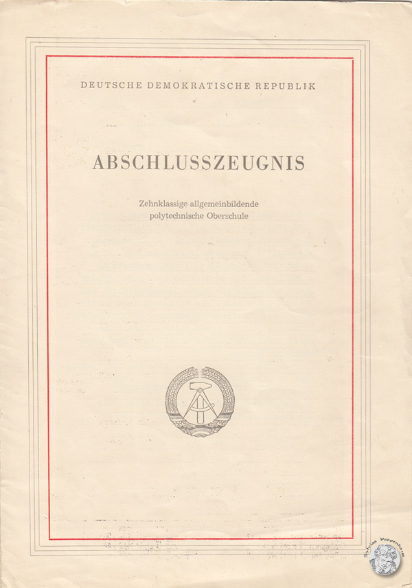 Abschlusszeugnis 10. Klasse POS