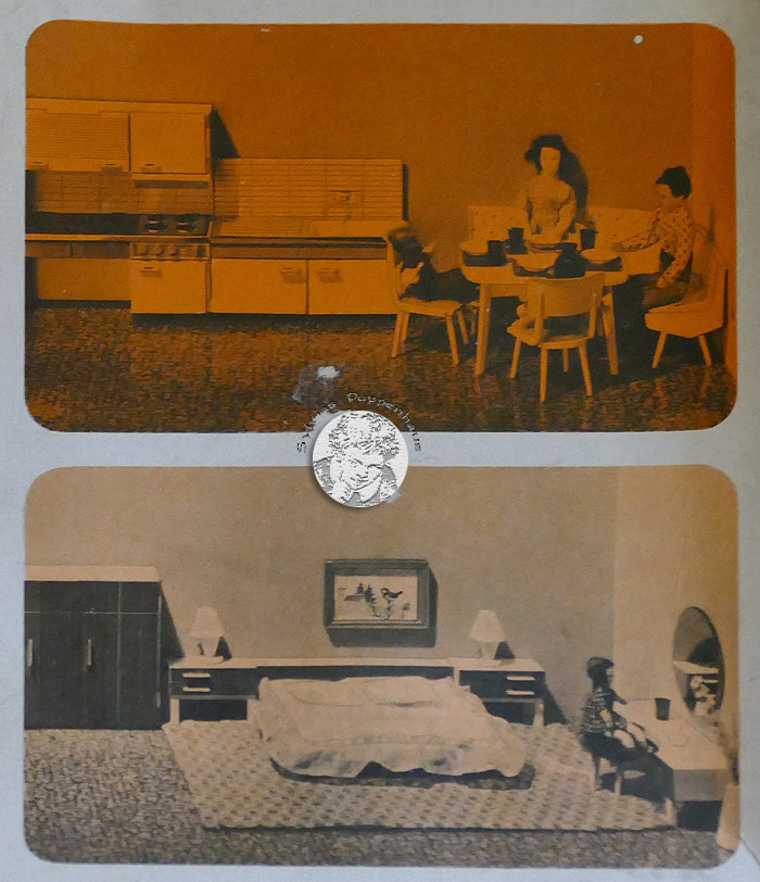 Wohnzimmer Puppenhaus der 1950er bis1980er Jahre