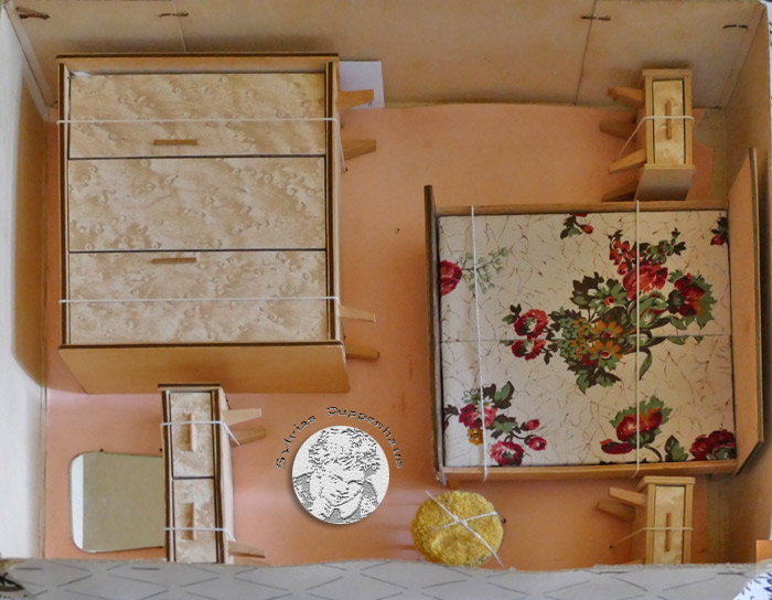 Wohnzimmer Puppenhaus der 1950er bis1980er Jahre