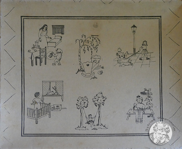 Schlafzimmer Puppenhaus der 1950er bis1980er Jahre